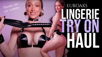 EuroAks - Lingerie Harness On Camera Try On Haul! ( 2023)