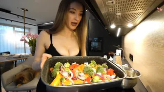 KatiaBang Cooking Stream #17 - How to make Fish with Vegetables? #6