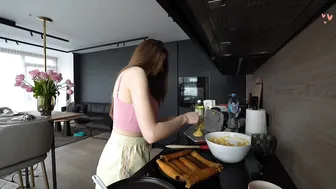 KatiaBang Cooking Stream #16 - How to make Homemade Waffles? #10