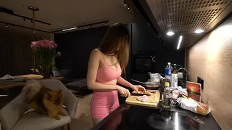 KatiaBang Cooking Stream #3 - How to make Homemade Burgers? #1