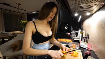 KatiaBang Cooking Stream #9 - How to make Shrimps with vegetables? #5