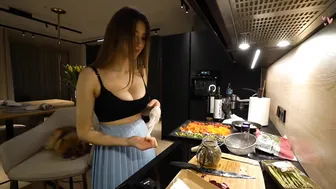 KatiaBang Cooking Stream #9 - How to make Shrimps with vegetables? #7