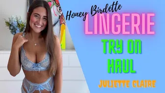 SEXY blue Honey Birdette Lingerie Try On Haul with Juliette Claire