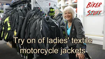 Try on of ladies motorcycle textile jackets