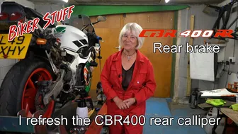 CBR400RR rear brake cleaning cleaning and flushing