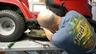 How To Repair A Bent Mower Deck on a Mountfield 1530H #4