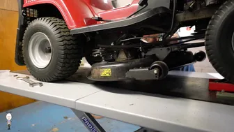 How To Repair A Bent Mower Deck on a Mountfield 1530H #9