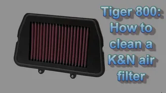 Tiger 800 Service Part 3b - Cleaning a K&N air filter