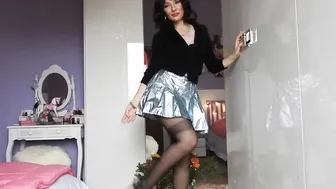 Diana prova i collant Merry Style neri con trama di parigine e scarpe Vocosi #7