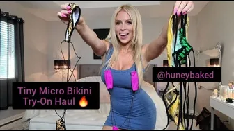 Tiny Micro Bikini Try-On Haul with HuneyBaked! @swimxotic