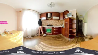 Beautiful morning with a beauty in the kitchen | vr video 360 4K #10