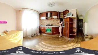 Beautiful morning with a beauty in the kitchen | vr video 360 4K #2