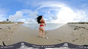 Girl on the beach. Virtual reality | vr 360 video #10