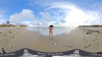 Girl on the beach. Virtual reality | vr 360 video #2