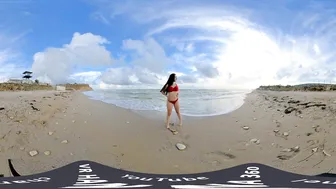 Girl on the beach. Virtual reality | vr 360 video #3