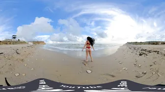 Girl on the beach. Virtual reality | vr 360 video #4