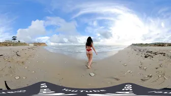 Girl on the beach. Virtual reality | vr 360 video #9