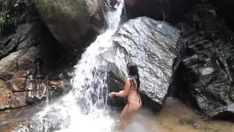 Thong Bikini Waterfall Shower (Marianna Dey) #8