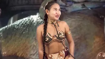 Filipina Pea In Slave Leia Metal Bikini #9