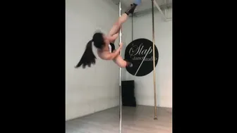 Asian Bikini Pole Dancer - Improving Through Practice