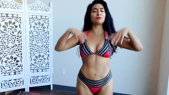 Colombian Woman Doing Bikini Yoga #3