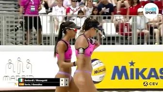 Spanish Women's Beach Volleyball In Thong Bikinis #10