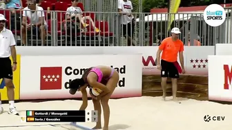 Spanish Women's Beach Volleyball In Thong Bikinis #2