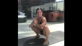 Thong Bikini Rooftop Yoga