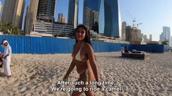 Colombian Bikini Model Riding A Camel #1