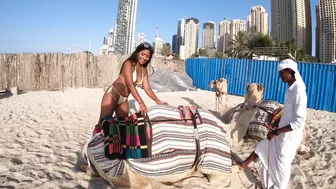 Colombian Bikini Model Riding A Camel #5