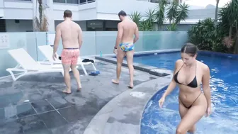 Two Women In Thong Bikinis With Their Boyfriends #2