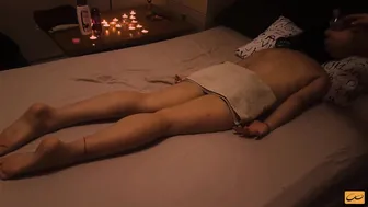 Woman Getting Romantic Back Massage By Candlelight #4