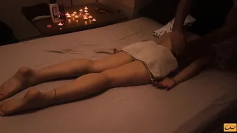 Woman Getting Romantic Back Massage By Candlelight #5