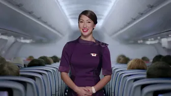 Beautiful Delta Flight Attendant (Safety Video 2020)