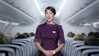 Beautiful Delta Flight Attendant (Safety Video 2020) #10