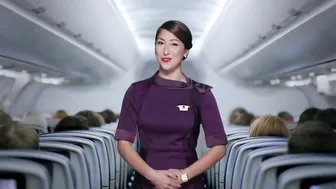 Beautiful Delta Flight Attendant (Safety Video 2020) #2