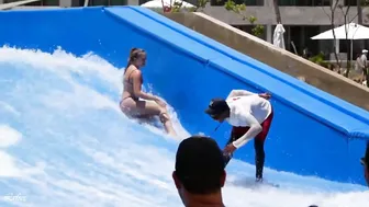 Thong Bikini Surf Lesson At Water Park #4