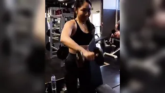 Sexy Asian Woman Gym Exercises #5