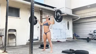 Sexy Bikini Woman Power Lifting Outdoors #10