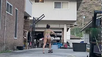 Beginners Bikini Skateboarding