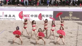 Beach Volleyball Chinese Bikini Dancers #2