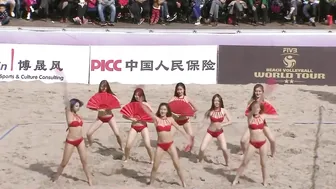 Beach Volleyball Chinese Bikini Dancers #3