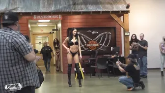 Bikini Models At Harley Davidson Store #5