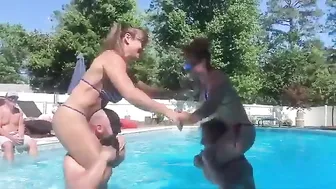 Friendly Bikini Pool Wrestling #4