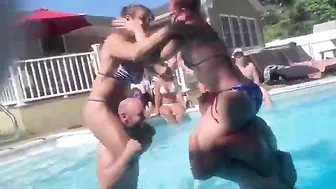 Friendly Bikini Pool Wrestling #7