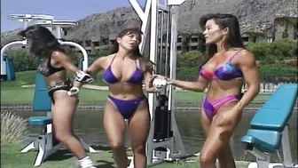 Bodyshaping - Kiana Tom, Jennifer Dempster, Kimiko Tanaka - Purple and Red Bikini 5 #10