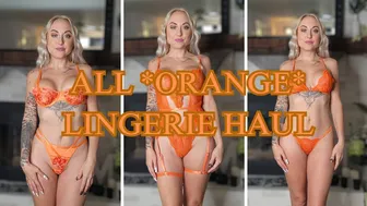 ALL *ORANGE* LINGERIE HAUL + review