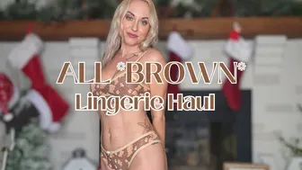 ALL *BROWN* LINGERIE HAUL + review