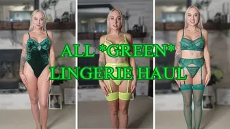 ALL *GREEN* LINGERIE HAUL + review