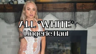 SHEIN ALL *WHITE* LINGERIE HAUL + try on